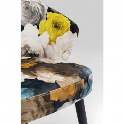 Chaise avec accoudoirs Pivoines jaunes Kare Design