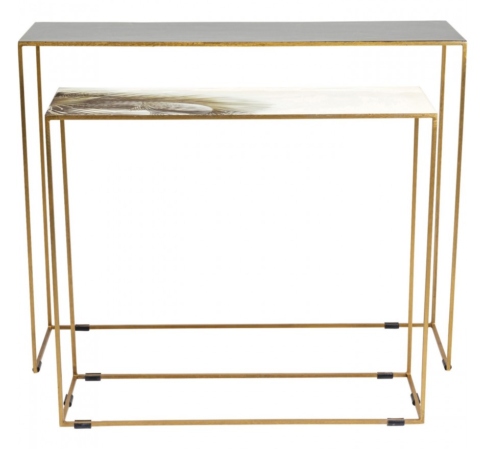 Consoles Charme palmiers set de 2 Kare Design