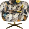 Swivel armchair yellow peonies Kare Design