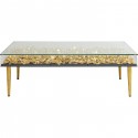 Table basse 3D fleurs dorées 120x60cm Kare Design