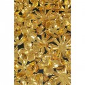Table basse 3D fleurs dorées 120x60cm Kare Design