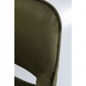 Chaise avec accoudoirs San Fransisco velours vert foncé Kare Design
