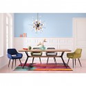 Chaise avec accoudoirs San Fransisco velours vert foncé Kare Design
