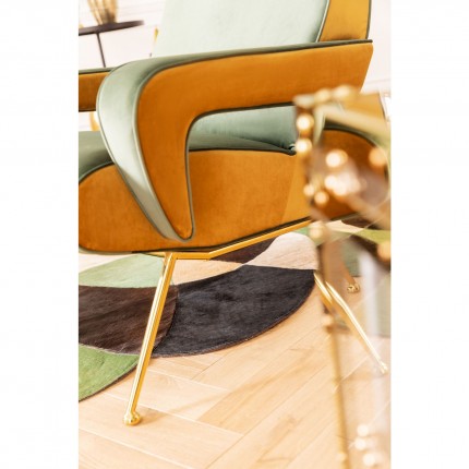 Fauteuil Luna velours vert Kare Design