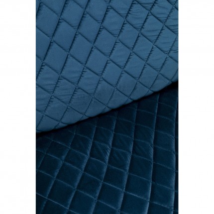 Fauteuil Tudor velours bleu pétrole Kare Design