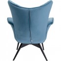 Fauteuil Tudor velours bleu pétrole Kare Design