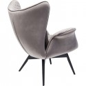 Fauteuil Tudor velours gris Kare Design