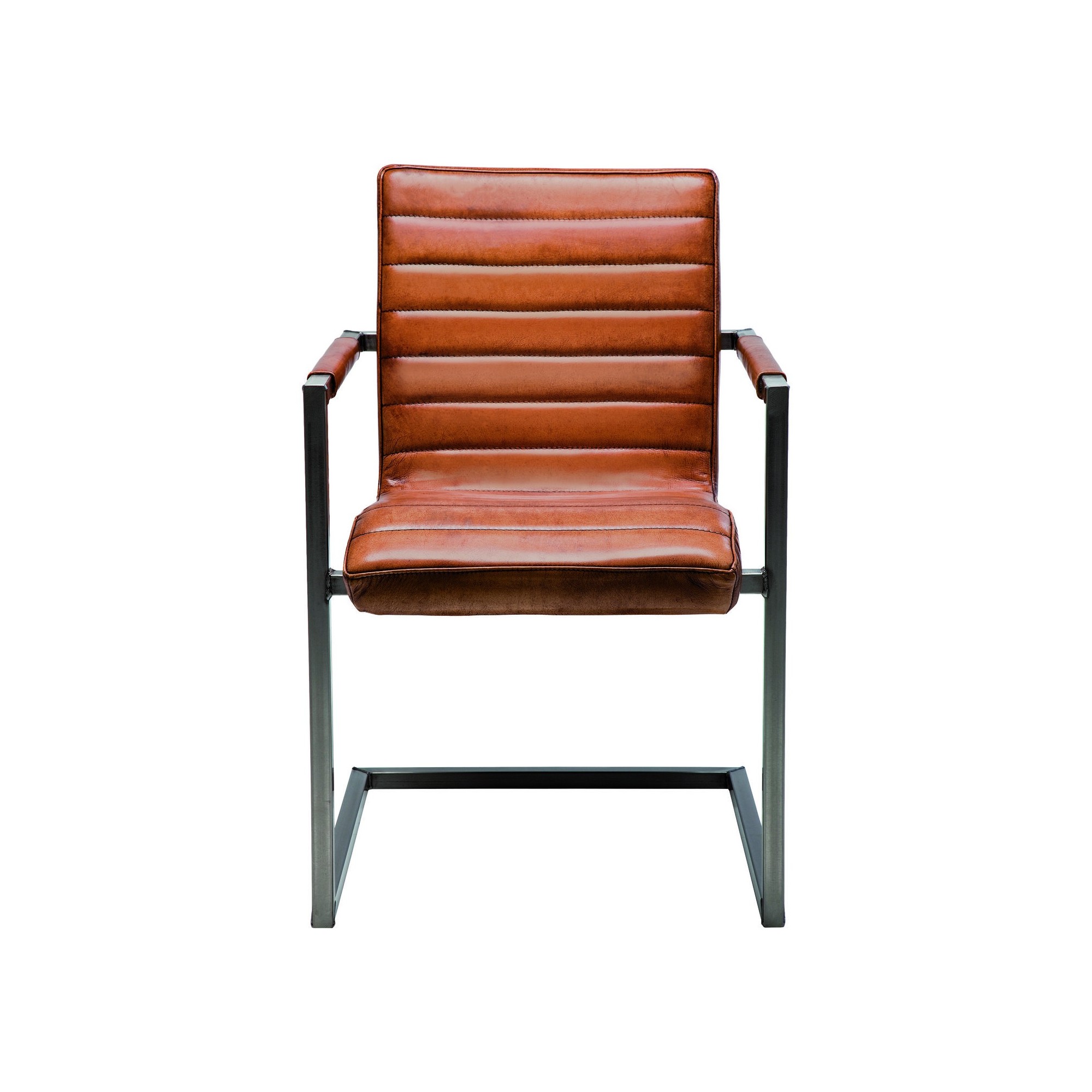 Chaise avec accoudoirs Cantilever Riffle Buffalo Marron Kare Design