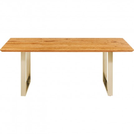 Table Symphony chêne laiton 200x100cm Kare Design