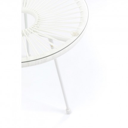 Table d'appoint Acapulco Mono blanche Kare Design