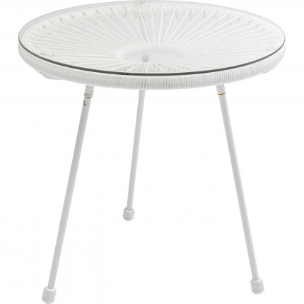 Table d'appoint Acapulco 50cm blanche Kare Design
