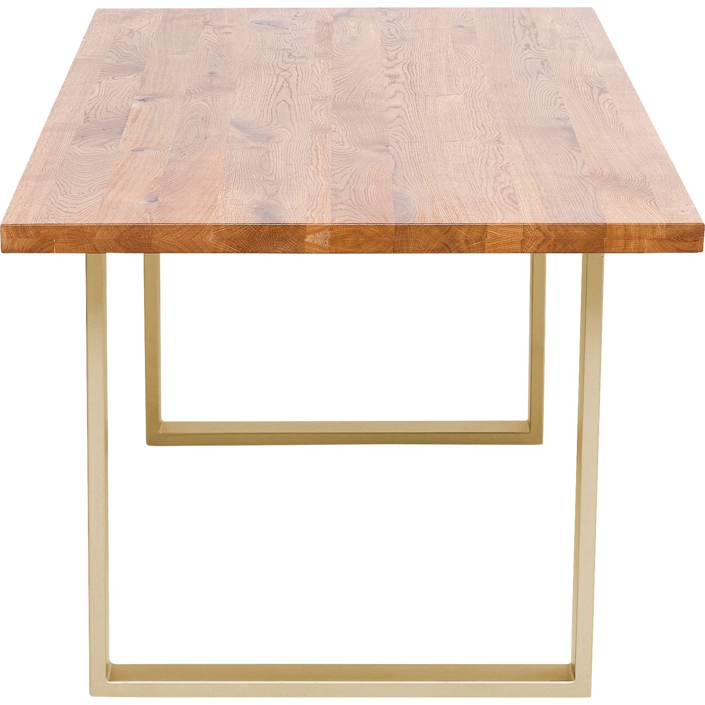 Table Jackie chêne laiton 200x100cm Kare Design