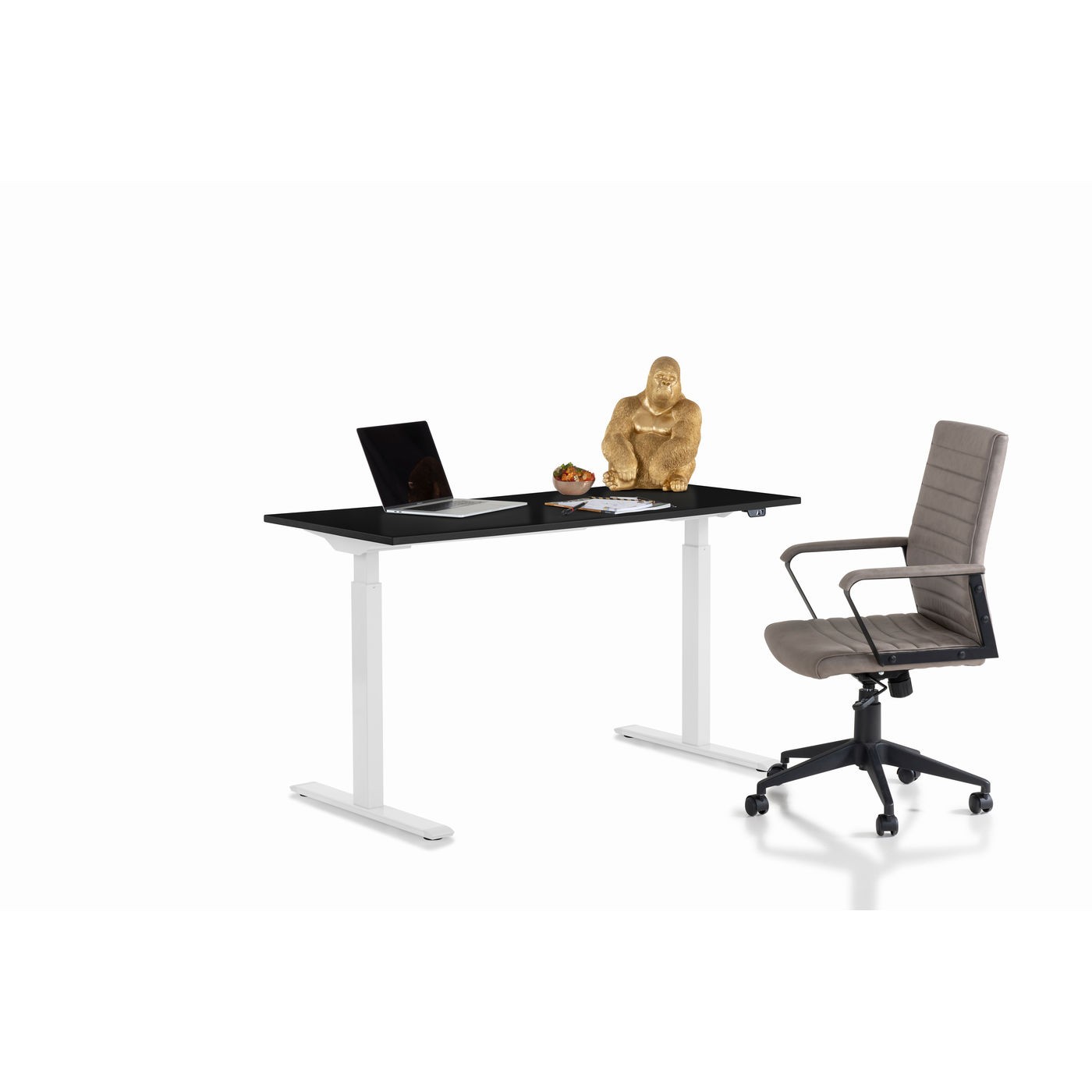 Bureau Smart noir et blanc 140x60cm Kare Design
