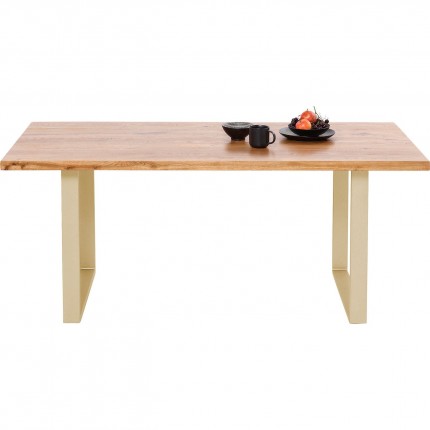 Table Jackie chêne laiton 160x80cm Kare Design
