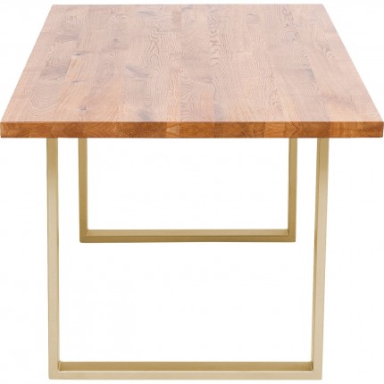 Table Jackie chêne laiton 160x80cm Kare Design
