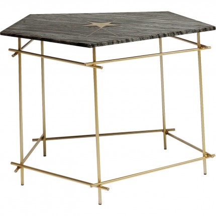 Table d'appoint Mystic Pentagon grise 52cm Kare Design