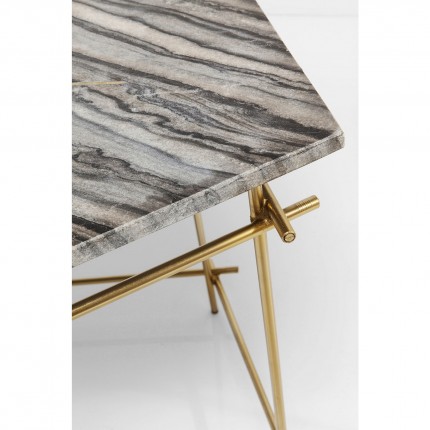 Table d'appoint Mystic Pentagon grise 52cm Kare Design