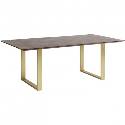 Table Symphony noyer laiton 180x90cm Kare Design