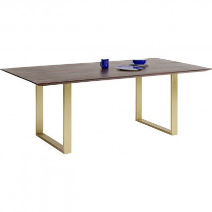 Table Symphony noyer laiton 180x90cm Kare Design