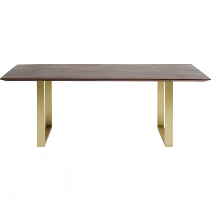 Table Symphony noyer laiton 180x90cm Kare Design