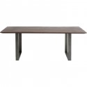 Table Symphony noyer acier 200x100cm Kare Design