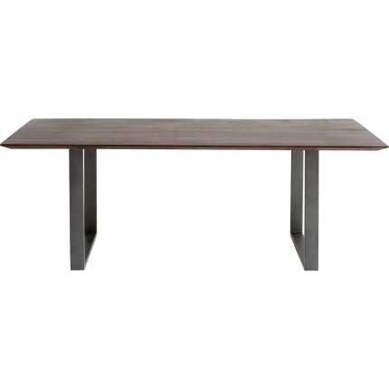 Table Symphony noyer acier 200x100cm Kare Design