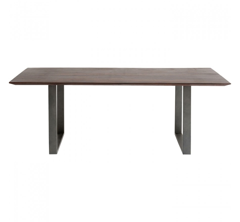 Table Symphony noyer acier 200x100cm Kare Design