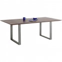 Table Symphony noyer acier 200x100cm Kare Design