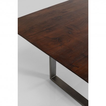 Table Symphony noyer acier 200x100cm Kare Design