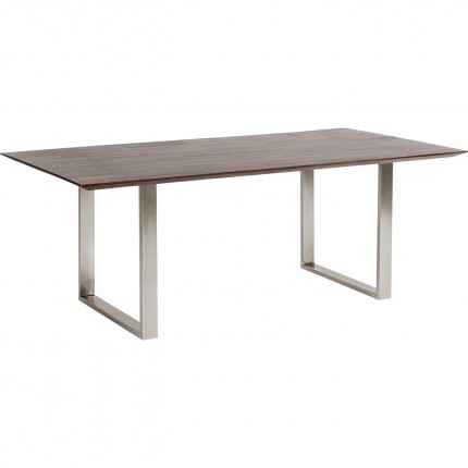Table Symphony 180x90cm noyer chrome Kare Design