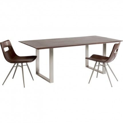 Table Symphony 180x90cm walnut chrome Kare Design