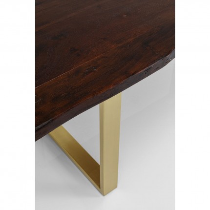 Table Harmony noyer laiton 180x90cm Kare Design