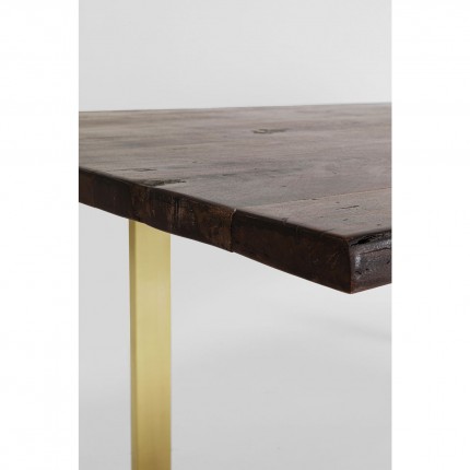 Table Harmony noyer laiton 180x90cm Kare Design