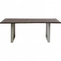 Table Harmony noyer argent 180x90cm Kare Design