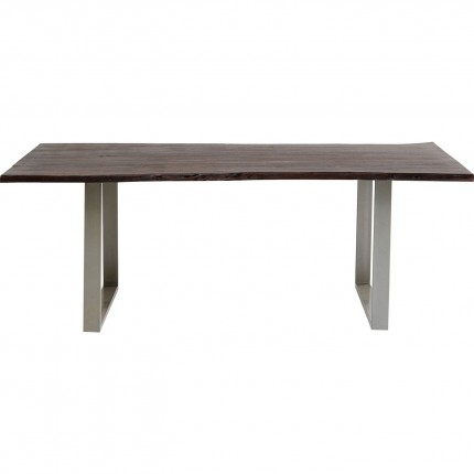 Table Harmony noyer argent 180x90cm Kare Design