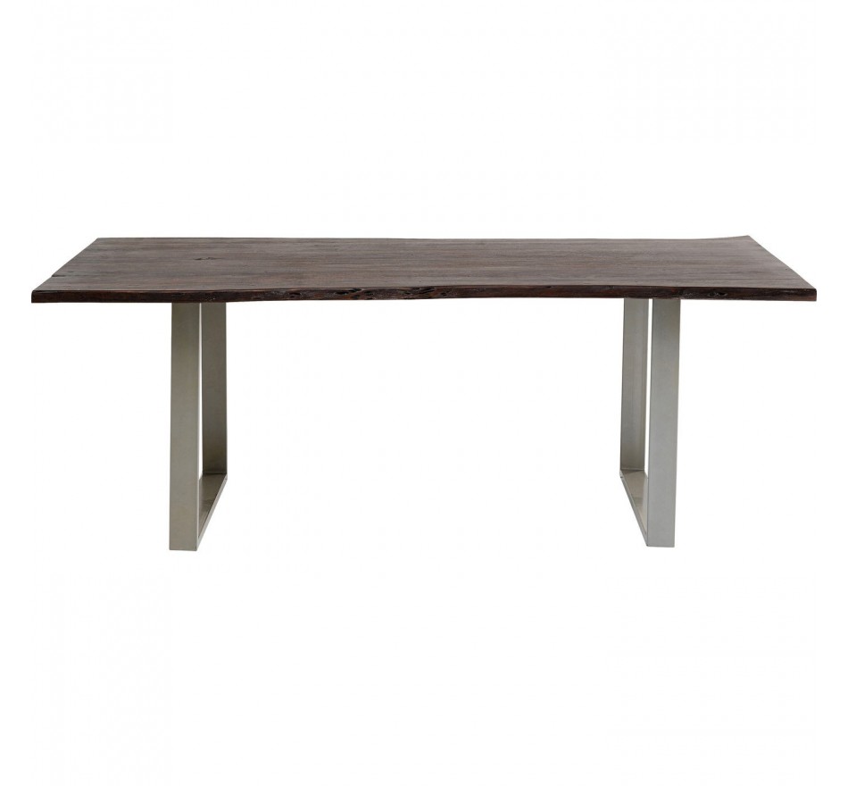 Table Harmony noyer argent 180x90cm Kare Design