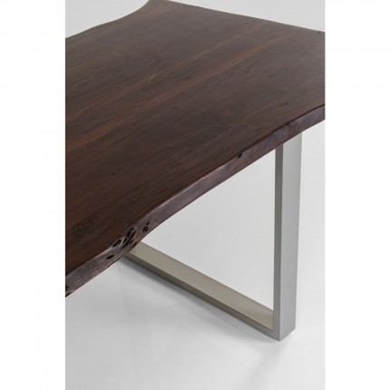 Table Harmony noyer argent 160x80cm Kare Design
