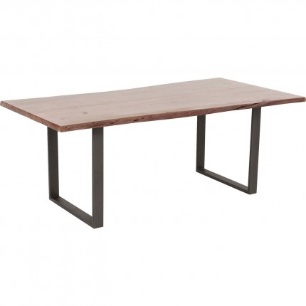 Table Harmony noyer acier 200x100cm Kare Design