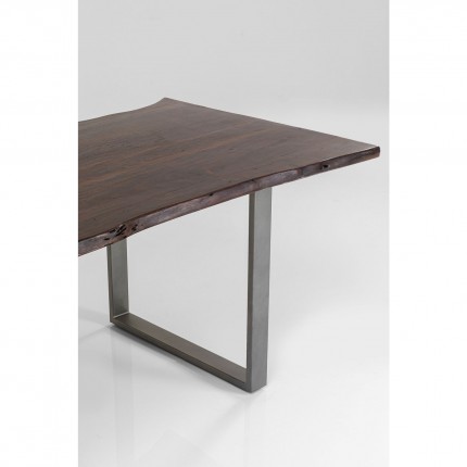 Table Harmony noyer acier 200x100cm Kare Design