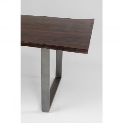 Table Harmony noyer acier 200x100cm Kare Design