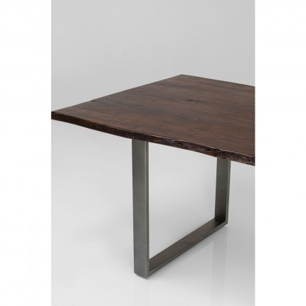 Table Harmony noyer acier 200x100cm Kare Design