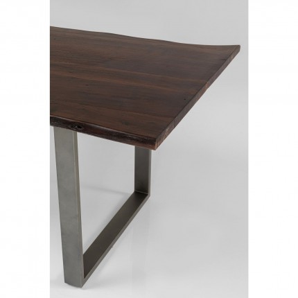 Table Harmony noyer acier 200x100cm Kare Design