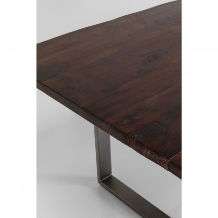 Table Harmony noyer acier 200x100cm Kare Design