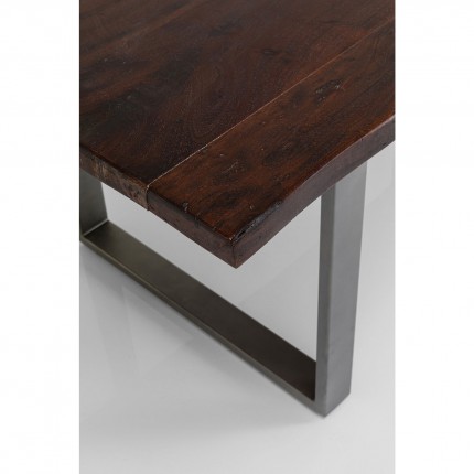 Table Harmony noyer acier 200x100cm Kare Design