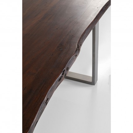 Table Harmony noyer acier 180x90cm Kare Design