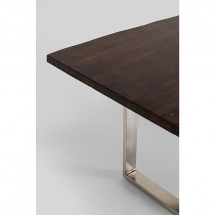 Table Harmony noyer chrome 160x80cm Kare Design