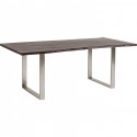 Table Harmony noyer chrome 180x90cm Kare Design