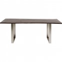 Table Harmony noyer chrome 180x90cm Kare Design