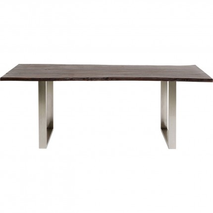 Table Harmony noyer chrome 180x90cm Kare Design