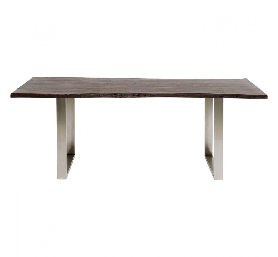 Table Harmony noyer chrome 180x90cm Kare Design
